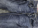 海瀾之家（HLA）牛仔褲男皮標點(diǎn)綴直筒褲五袋款褲子男秋季新復古回潮 牛仔藍過(guò)渡色（中）4F XL 180/88A 曬單實(shí)拍圖