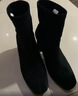 達芙妮加絨氣質(zhì)百搭短靴粗跟中筒瘦瘦靴軟底高跟女靴4622607082 黑色 37 曬單實(shí)拍圖