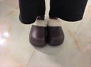 樸西棉拖鞋女防水秋冬季家居戶(hù)外保暖毛絨厚底女款拖鞋 明茶褐 37-38 曬單實(shí)拍圖