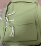 叢林?zhù)B書(shū)包女初中生高中生大學(xué)生簡(jiǎn)約百搭大容量小背包女電腦旅行雙肩包 綠色【藍背帶歪脖熊】 大號 曬單實(shí)拍圖