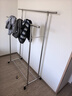 不銹鋼晾衣架落地伸縮家用室內外晾衣服收納置物陽(yáng)臺單雙桿掛衣架 雙杠2.0米升級款帶剎車(chē)輪帶墊可伸縮 曬單實(shí)拍圖