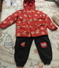 巴拉巴拉童裝兒童加絨長(cháng)褲男童女童紅色新年拜年服福氣保暖童褲 曬單實(shí)拍圖