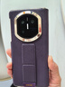 皮皮殼【360新升級】適用于華為MateX7雙中軸保護360°全包防摔腕帶華為x7手機殼真皮翻蓋羅蘭紫保護套 曬單實(shí)拍圖