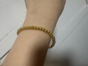 喜鉆足金999手好運連連-黃金手鐲 彈力繩手鏈 三金五金首飾 約2.92g-17CM-S10538磨砂（證書(shū)含繩重） 曬單實(shí)拍圖