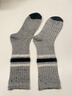 BUHUIDIU條紋羊毛襪女款秋冬季加厚保暖無(wú)骨ins潮韓版百搭冬天長(cháng)筒堆堆襪 灰色 均碼 (35-40) 曬單實(shí)拍圖