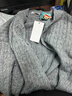 大嘴猴（paul frank）開(kāi)衫毛衣男士秋冬季美式休閑針織衫男保暖外套男上衣 淺灰色 XL 曬單實(shí)拍圖