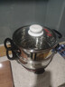 多星山東多星鍋電熱鍋電炒鍋電蒸鍋多功能電鍋304不銹鋼多星電煮鍋家用電火鍋養生鍋多用途鍋 多星鍋24cm（帶1蒸格）3L 曬單實(shí)拍圖