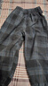 齊齊熊（ciciibear）[420G]齊齊熊男童褲子加絨加厚冬款寶寶格子褲兒童保暖褲冬季長(cháng)褲 藍灰格 110 曬單實(shí)拍圖