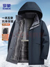 羅蒙（ROMON）鵝絨羽絨服男爸爸裝厚款保暖秋冬商務(wù)休閑可脫內膽高端休閑羽絨服 曬單實(shí)拍圖