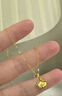 老鳳祥三生有杏黃金銀杏葉項鏈輕奢足金吊墜生婦女節38女神節禮物母親節 約0.1g銀杏葉吊墜【贈銀鏈】 曬單實(shí)拍圖
