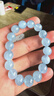石玥珠寶精品11-12mm海藍寶石手串本命年轉運珠天然水晶手鏈男女士款禮物 曬單實(shí)拍圖