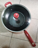 特福（Tefal）炒鍋有鈦不粘鍋家用炒菜鍋少油煙鍋32cm炒鍋佳溫紅心磁爐通用炒鍋 曬單實(shí)拍圖