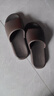 樸西夏季EVA皮紋女士室內涼拖居家浴室洗澡軟底 橡木棕 42-43 曬單實(shí)拍圖