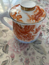 京東京造 茶杯 茶具茶水分離杯茶杯陶瓷禮盒 描金玲瓏龍騰茶水分離杯450ML 曬單實(shí)拍圖