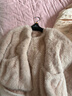 香影【咩咩絨】粉色小香風(fēng)短外套女2025冬季新款圓領(lǐng)毛絨仿生皮草 銀牡丹色 M 160/84A/95-110斤 曬單實(shí)拍圖
