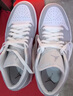 Jordan男女休閑鞋 新年禮物AJ1小迪奧 輕奢感運動(dòng)鞋DC0774-105白灰41 曬單實(shí)拍圖