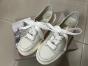 萊爾斯丹李施嬅同款厚底小白鞋女2026春季新款一腳蹬松糕休閑板鞋7M50101 奶油白 OWK 38 曬單實(shí)拍圖