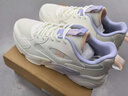 361°女鞋運動(dòng)鞋女春季新款軟底網(wǎng)面跑步鞋輕便透氣老爹鞋通勤鞋子女 羽毛白/粉筆紫 【店長(cháng)推薦】 38 【官方正品，假一罰十】 曬單實(shí)拍圖