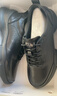 星期六男鞋頭層牛皮男士皮面系帶跑步鞋運動(dòng)老爹鞋休閑皮鞋 黑色 40  曬單實(shí)拍圖