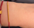潮宏基 如意大吉黃金手鏈女士足金小金圈本命年紅繩禮物 計價(jià) 如意大吉紅繩 2.5克 曬單實(shí)拍圖