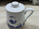 景德鎮家用茶水分離杯男士陶瓷大容量青花玲瓏水杯商務(wù)禮品團購辦公杯 魚(yú)躍龍門(mén)茶漏杯 曬單實(shí)拍圖