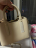百麗包包女包商場(chǎng)質(zhì)感吐司系列單肩斜挎婚包手提包X7162CX4預售 米色 F 曬單實(shí)拍圖