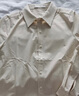 尚都比拉抗皺免打理白色襯衫女春秋女裝職業(yè)通勤商務(wù)正裝襯衣內搭長(cháng)袖上衣 曬單實(shí)拍圖