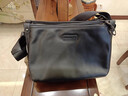 歐迪鳥(niǎo)（ODYBIRD）真皮單肩包男休閑斜挎包頭層牛皮軟皮時(shí)尚百搭商務(wù)男士背包 黑色橫款32*10*23cm 曬單實(shí)拍圖