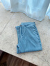名郎（MELLEN）高檔品牌男士牛仔褲夏季薄款直筒寬松男褲冰絲透氣休閑百搭褲子男 092灰藍色 32 (2尺5適合140斤左右) 曬單實(shí)拍圖