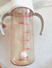 貝親（Pigeon）奶瓶 自然離乳PPSU重力球吸管奶瓶彩繪系列嬰兒喝水瓶 自然離乳吸管雙把手 330ml 12月+ 曬單實(shí)拍圖