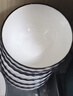傳旗 陶瓷碗 4.5英寸10只 中式白瓷小碗家用米飯碗喝湯碗具 玄月 曬單實(shí)拍圖
