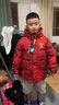 ASK JUNIOR男童羽絨服兒童冬加厚保暖拜年服中大童紅色新年連帽外套 曬單實(shí)拍圖