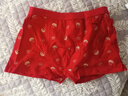 紅豆居家（Hodohome）兒童短褲男童喜慶鴻運本命年新年抑菌純棉襠紅色平角短褲325 150 曬單實(shí)拍圖