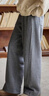 可然樸簡(jiǎn)【敬頌】加厚長(cháng)絨棉毛圈絨休閑褲運動(dòng)褲子女褲冬季直筒長(cháng)褲闊腿褲 格雷灰 S 曬單實(shí)拍圖