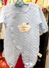 貝瑞加（Babyprints）嬰兒連體衣秋冬男女寶寶保暖內衣夾棉哈衣偏開(kāi)爬服滿(mǎn)月服 藍66 曬單實(shí)拍圖