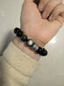 周大生【三八節禮物】黑曜石銀曜石手串男純銀S925國潮男士手鏈送男友 勇氣手串【珠徑10-10.5mm】 曬單實(shí)拍圖