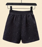 絲柏舍寬松款休閑褲2026春裝新款女裝高腰時(shí)尚亮片闊腿短褲 曬單實(shí)拍圖