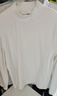 名創(chuàng  )優(yōu)品（MINISO）打底衫男冬季高級感內襯磨毛質(zhì)感半高領(lǐng)加絨長(cháng)袖t恤 白色 XL  曬單實(shí)拍圖