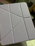 奧思妙2026ipad新款air8保護殼11代10/9/ipadair7/6/5平板套pro帶筆槽4蘋(píng)果防彎6摔10.2寸8輕薄3十y折M4 面蓋可吸附【Y+3折-淺紫】送鋼化膜 2025款ipad第 曬單實(shí)拍圖