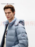 Tommy Hilfiger【防潑水】秋冬男裝輕薄保暖90鵝絨連帽羽絨服外套節日禮物 藍色C2B S （推薦：120-135斤） 曬單實(shí)拍圖