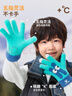 卡爾美（KELME）兒童毛線(xiàn)手套6-12歲冬季保暖針織手套全指五指小學(xué)生防凍手套女童 曬單實(shí)拍圖