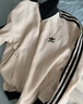 阿迪達斯（adidas）三葉草 外套男女情侶款 復古華夫格立領(lǐng)夾克開(kāi)衫潮流百搭運動(dòng)服 JW0109 S 曬單實(shí)拍圖