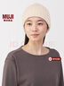 MUJI減輕額頭刺癢感 美利奴羊毛混 編織帽帽子 25年冬季 DBC48A5A 象牙色 曬單實(shí)拍圖