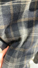 茵曼（INMAN）2025秋冬女裝新款復古慵懶風(fēng)銀狐絨格子大直筒褲顯瘦寬松長(cháng)褲 藍灰格-加絨款 L 曬單實(shí)拍圖