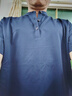 柒牌【中華立領(lǐng)】短袖Polo衫男夏季彈力透氣立領(lǐng)上衣 藏青 M 曬單實(shí)拍圖