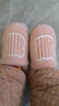 京東京造家居包腳棉拖鞋冬季室內防臭防滑保暖厚底踩屎感女款 花簇粉38-39 曬單實(shí)拍圖