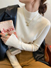 浪莎針織打底衫女25秋冬新品半高領(lǐng)加厚小香風(fēng)內搭毛衣保暖打底上衣 曬單實(shí)拍圖