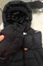 保姆鵝  【風(fēng)墻】?jì)和鸾q服寶寶中長(cháng)款護臉加厚外套保暖童裝[NG2664] 炭黑 120 曬單實(shí)拍圖