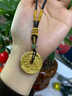 FUSSEM999足金山鬼花錢(qián)黃金吊墜女款純金琺瑯平安扣項鏈男士轉運珠掛墜 帶證書(shū) 克數多退少補 曬單實(shí)拍圖