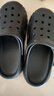 俞兆林（YUZHAOLIN）洞洞鞋男女EVA沙灘鞋涼拖鞋輕盈外穿拖鞋 YG519 黑色光版  42-43  曬單實(shí)拍圖